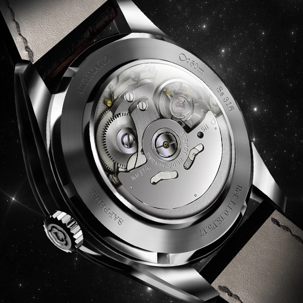 Часы наручные LOBINNI Мужские автоматические роскошные механические швейцарские