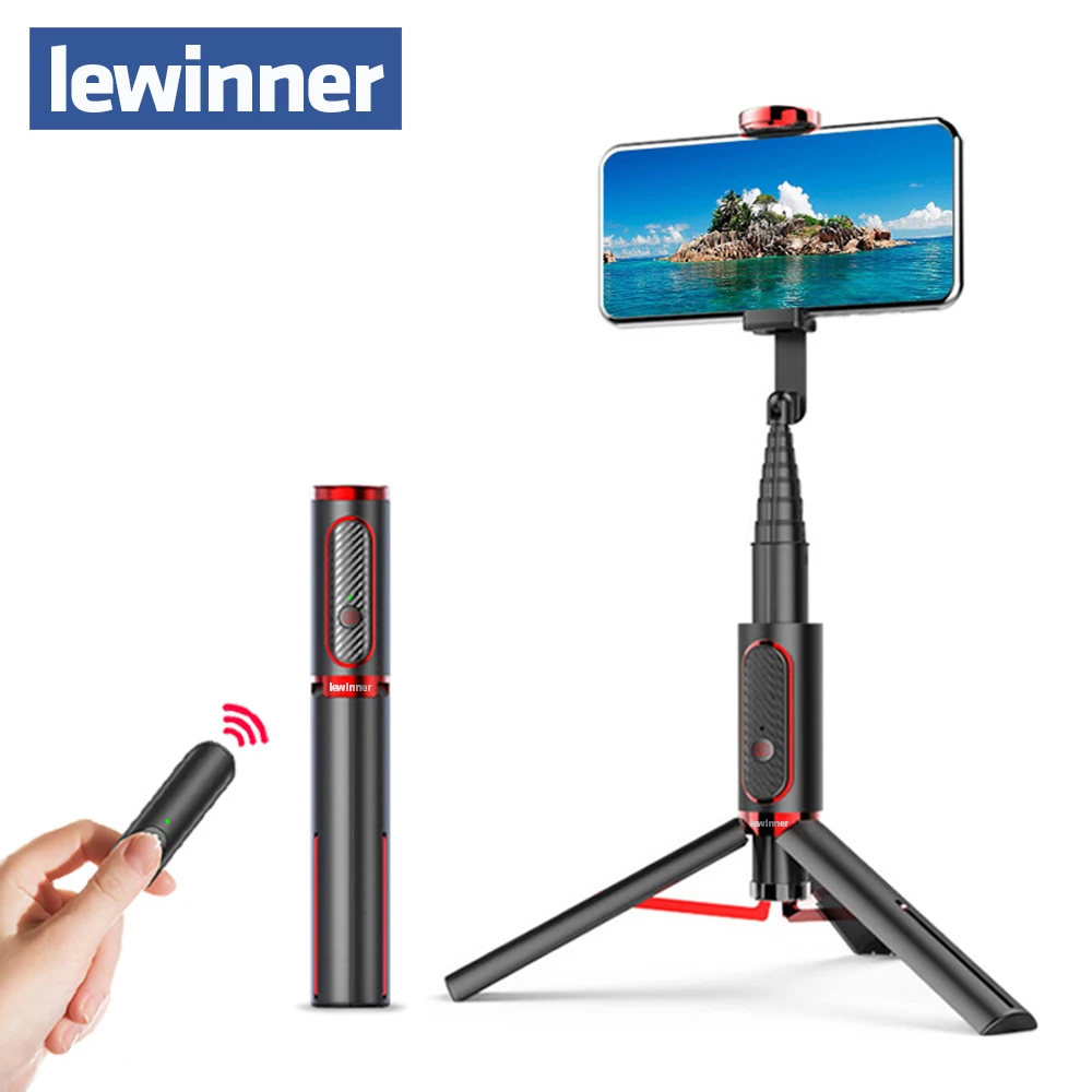 Селфи-палка Lewinner seajic Mini с bluetooth монопод штатив все в одном встроенные съемные