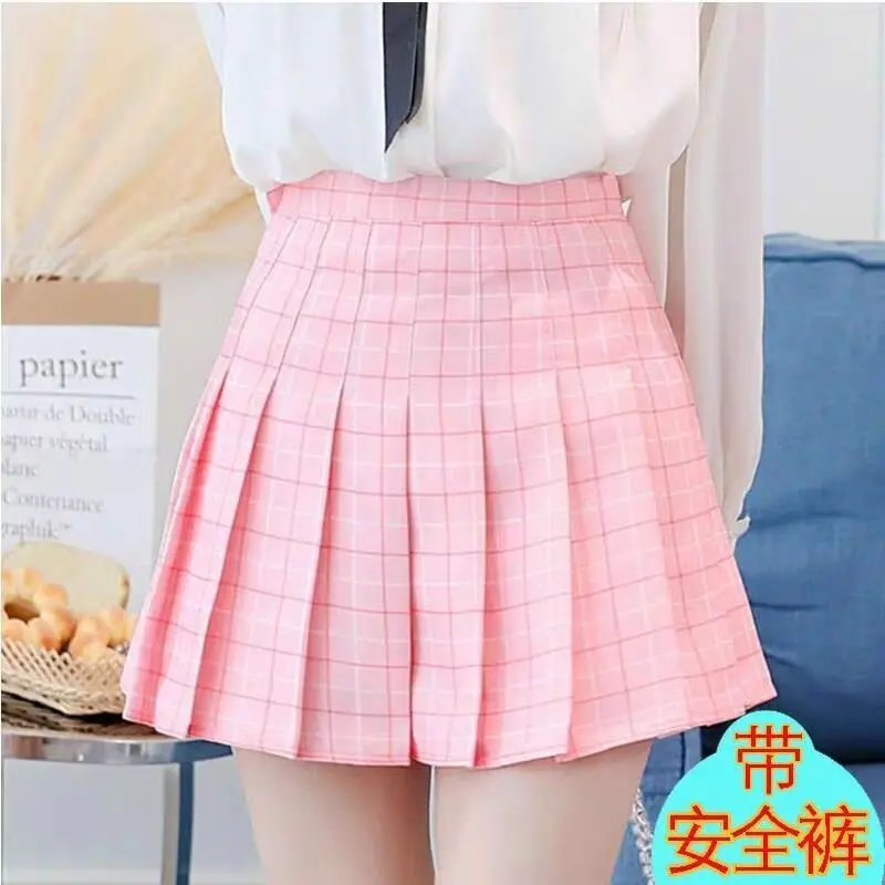 

JK Plaid Pleated Skirt Girly Sexy Short Skirt Korean Style Spring Summer Skirt High Waist Short Skirt Women 2021 Hot Sale