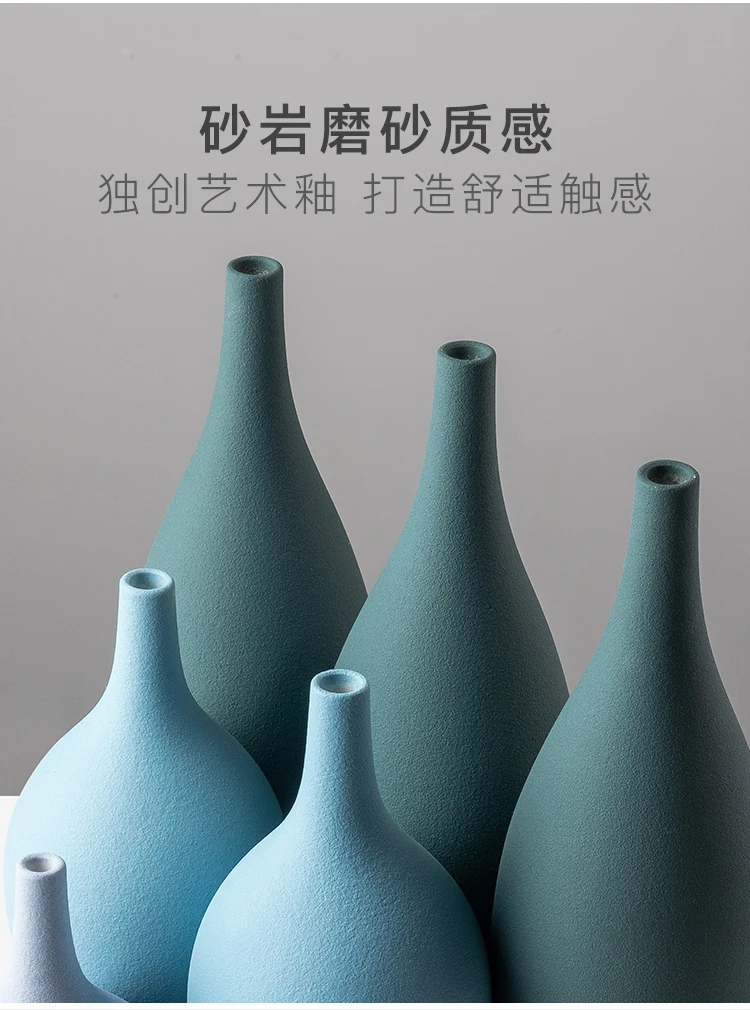 

Modern retro style ceramic vase creative home decoration living room TV cabinet table dry flower ornaments