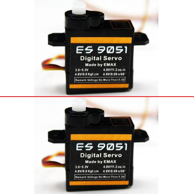 4 шт. EMAX ES9051 3g пластиковый цифровой микро сервопривод для радиоуправляемого