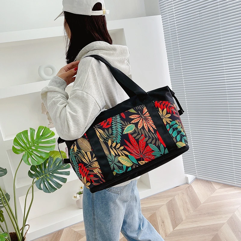 Foldable Leisure Fitness Travel Bag Gym Yoga Outdoor Sports Portable Crossbody Backpack Tote Handbag One-shoulder Boarding Bags