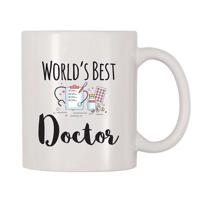 

Personality Mug World's Best Doctor Coffee Mug Funny Milk cup 11 Ounces Inspirational The Best Gift