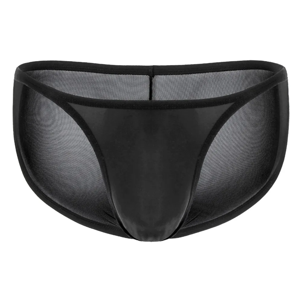 

New Seamless Sexy Men Underwear Men Briefs Pouch Breathable Panties Men Bikini Solid Low Waist Soft Underwear Mesh Underpants