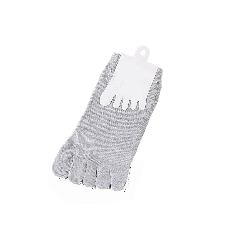 

4 Seasons Five Fingers Solid Color Cotton Sweat Sport Men's Boat Socks Japanese Style Fashion Breathable Socks Brand Mesh Sokken