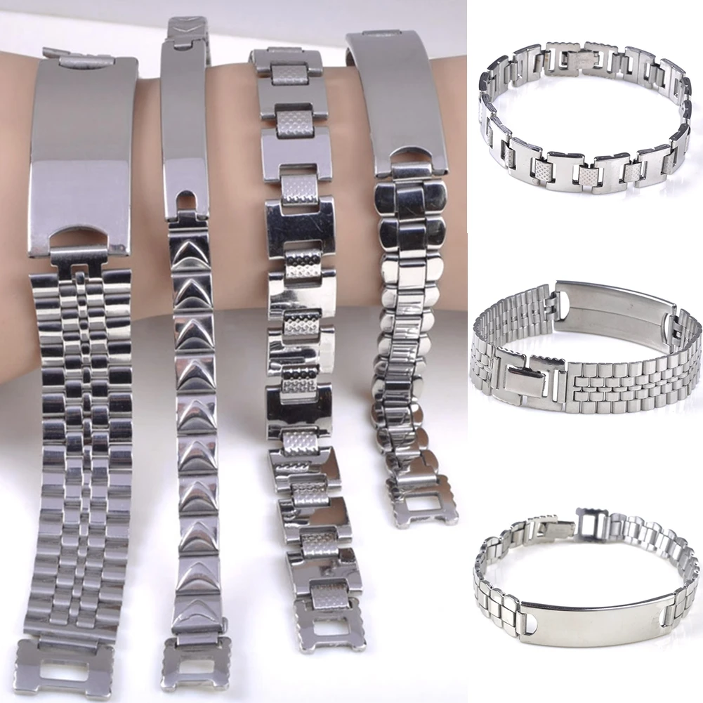 

Wholesale Mix Stainless Steel Bracelet Mix Silver Jewelry As Man Or Women Gift Random Send