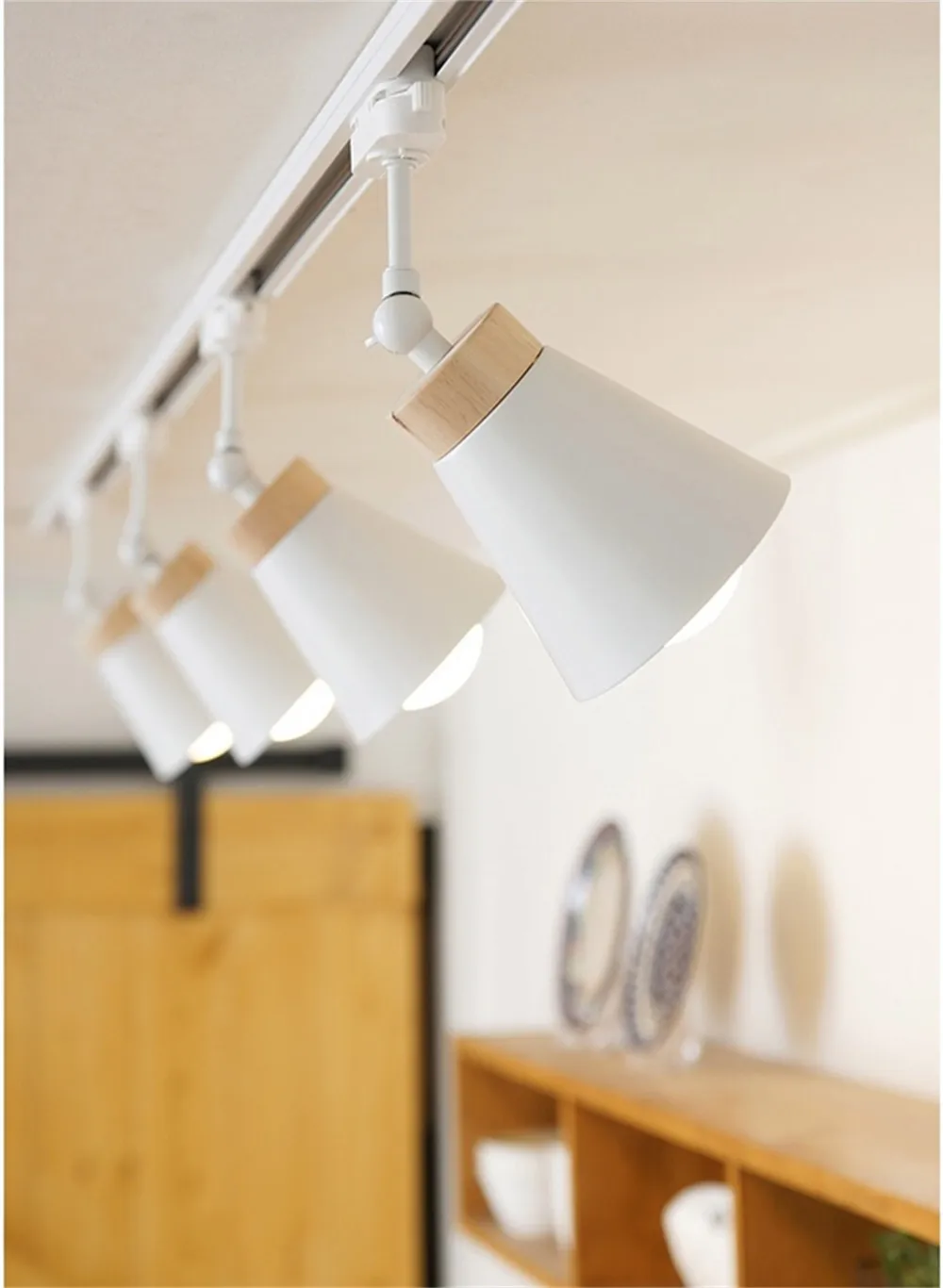 Lâmpada de Led com Trilho Holofotes de Teto com Iluminação Lâmpada com Rastreamento para Loja de Roupas E27 Led 10 rastreamento para loja de roupas