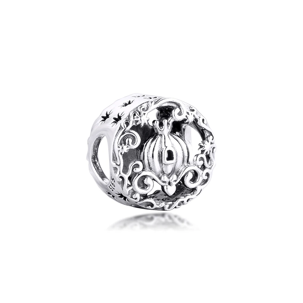 

Romantic Spring Pumpkin Car Charm New Collection Sterling Silver Jewelry Fits Original Beads Bracelets Woman DIY Beads
