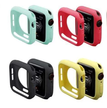 Защитный чехол для умных часов яркого цвета для Apple Watch 1 2 3 4 5, чехол из ТПУ для часов 38 42 40 44 мм