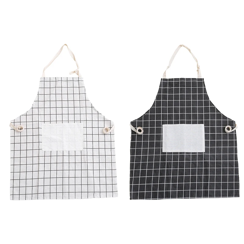 Фартук из хлопка и льна с геометрическим рисунком для кухни | Дом сад