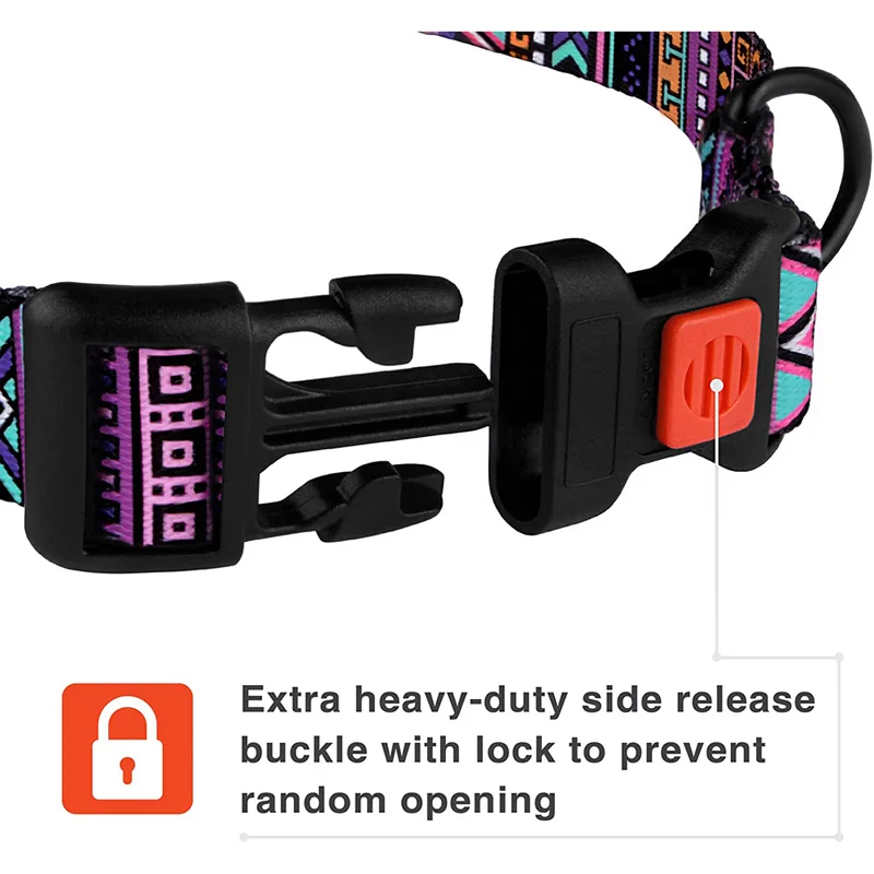 Нейлоновый ошейник для собаки собак с принтом в богемном стиле Стиль маленький