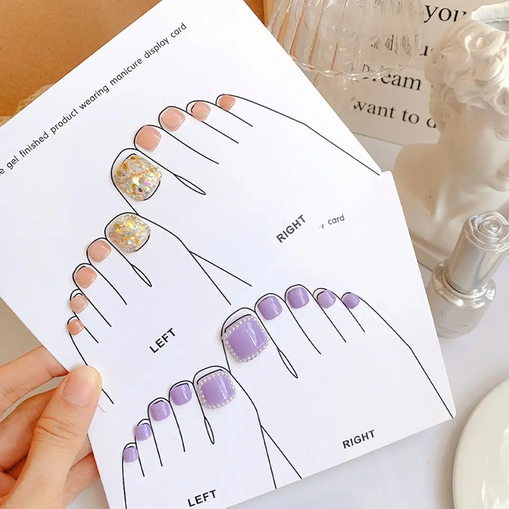 

Girls Paper Foot Mold Showing Stand Nail Art Display Board Background Card False Nail Art Plate Tips Photo Props