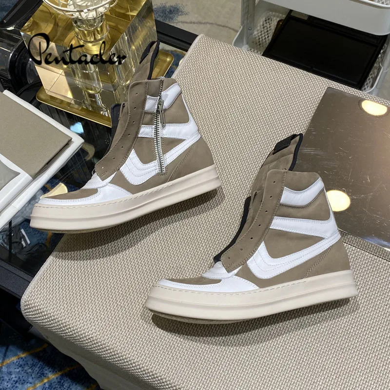 

Pentacler Exclusive Customized Handmade OG dunks Genuine leather Raw rubber trainer hip hop Boots G-basket Boots