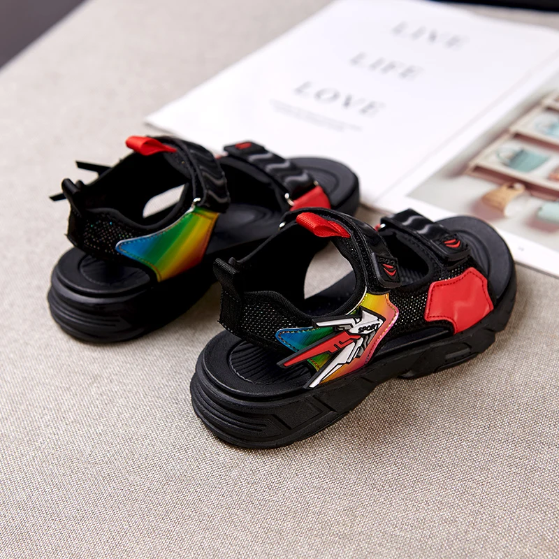 

2021 New Fashion Sandals Children Kids LightWeight Unisex Boys Summer Beach Shoes Soft Bottom Colorful Comfortable Breathe