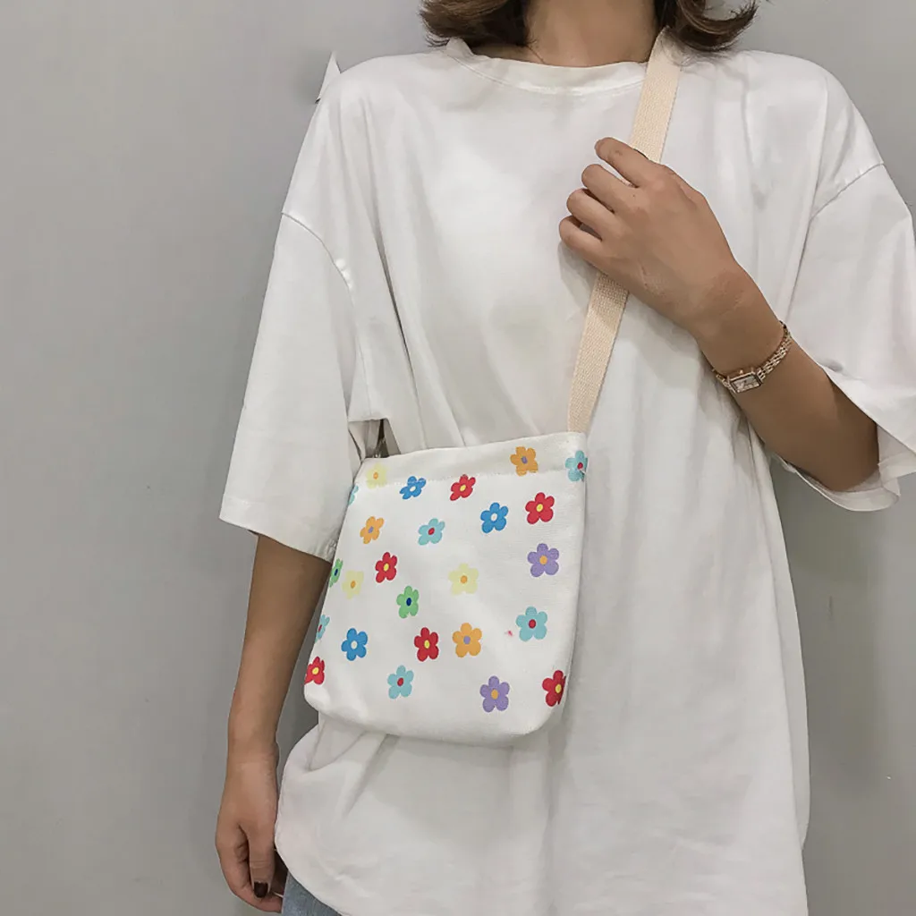 Женская простая Цветочная Холщовая Сумка с цепочками камень мульти женские