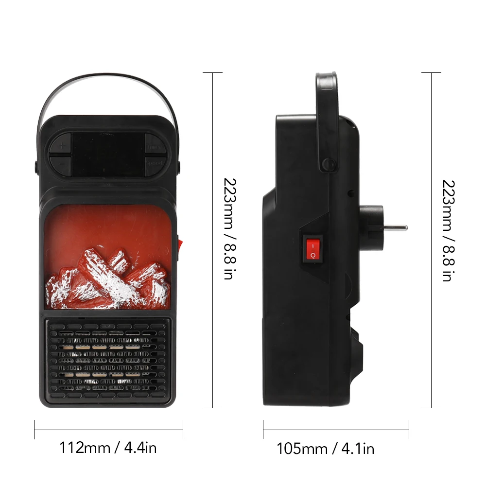 

New Handy Mini 900W Electric Space Flame Heater Warmer Fan Blower Radiator Heating for Winter Office Room