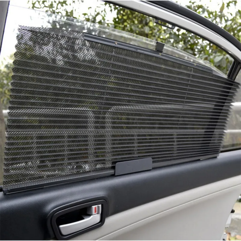 

1 Pcs Auto Retractable Parasol Car Side Window Mesh Sun Shade UV Protect Curtains Films 60*46 cm