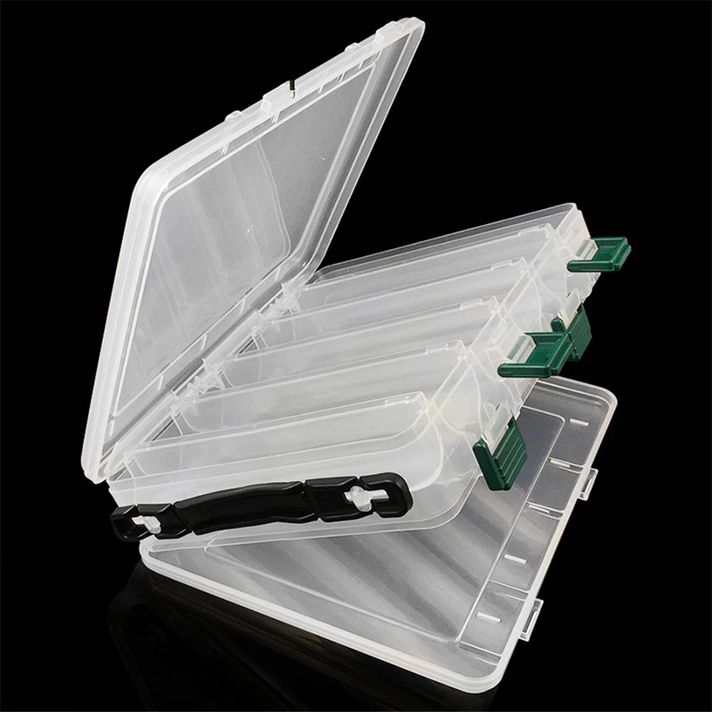 

PHAT FISH Fishing Lure Box Double Sided Tackle Squid Jig Pesca Accessories Minnows Bait Tackle Container
