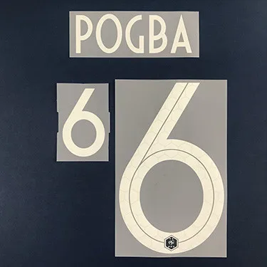 2 звезды Франция GRIEZMANN MBAPPE POGBA PAVARD KANTE VARANE GIROUD HERNANDEZ на заказ Nameset горячая штамповка нашивки значки - Цвет: POGBA