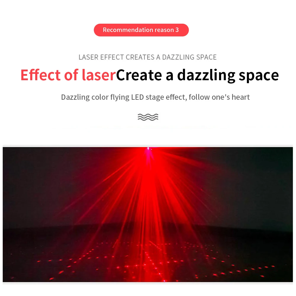 Светодиодный диско-светильник для вечерние лазерный прожектор сценического