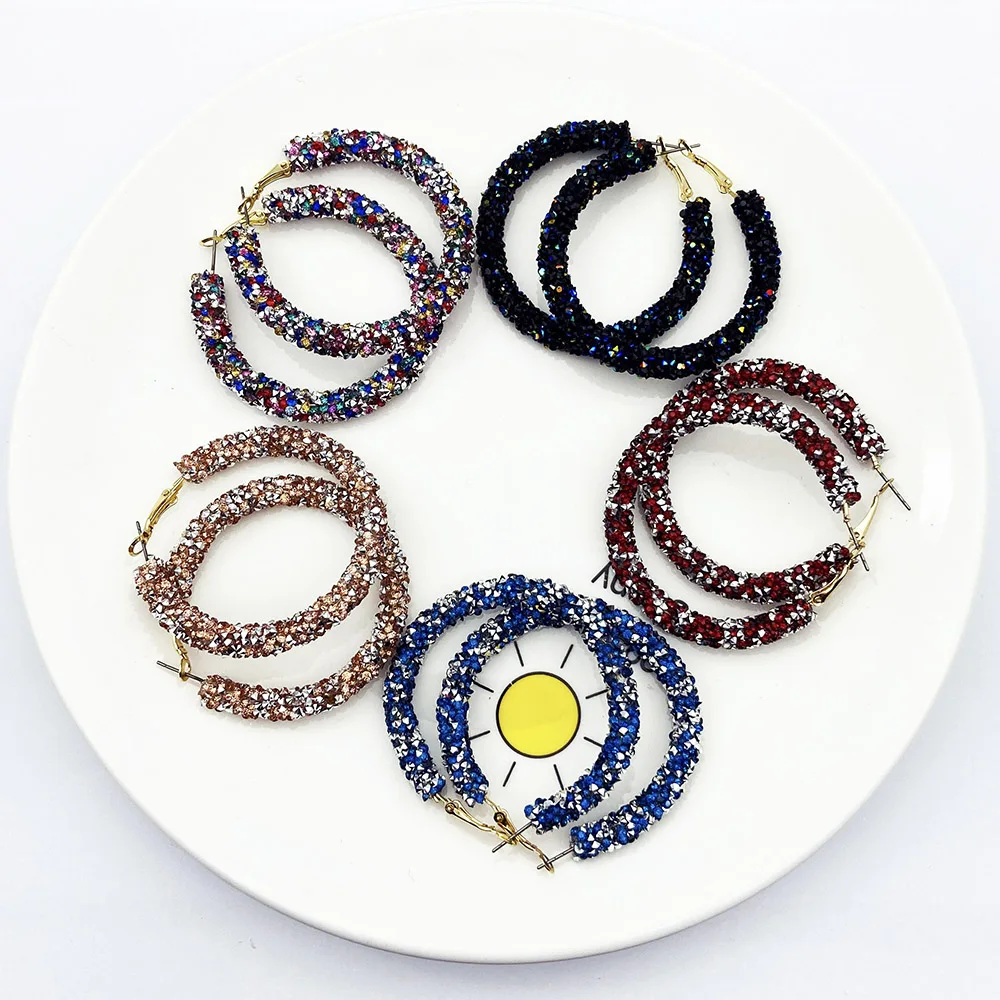 Новые популярные серьги со стразами горячая Распродажа дешевые блестящие