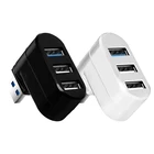 USB-концентратор с 3 портами, USB 2,0, мини-концентратор, поворотный разветвитель, адаптер, концентратор для ПК, ноутбука, Mac, Usb 2,0, разветвитель, мини-концентратор, аксессуары