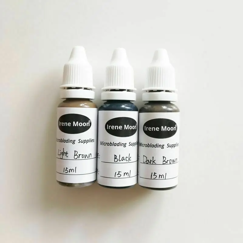 3 шт./лот микроблейдинг пигментные чернила набор чернил для татуажа бровей