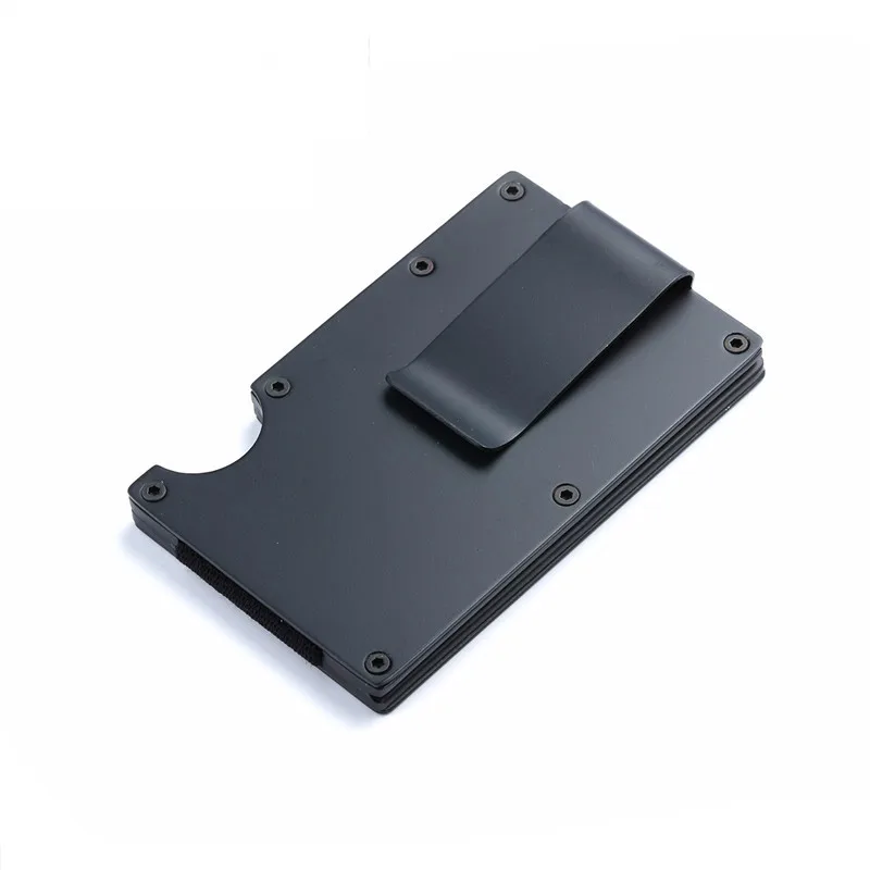 BISI GORO тонкий мужской кошелек сумка для денег мини Rfid алюминиевый кредитный