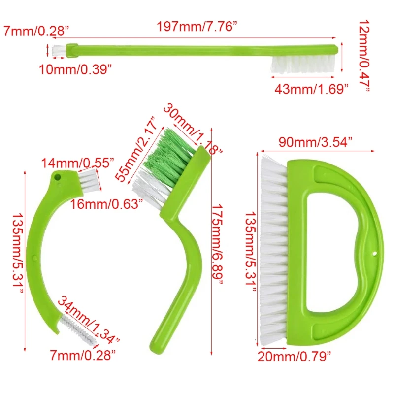 

4pcs/set Cleaning Brush for Home Bathroom Kitchen Household Effectively Clean Joint Tiles Removes Mould