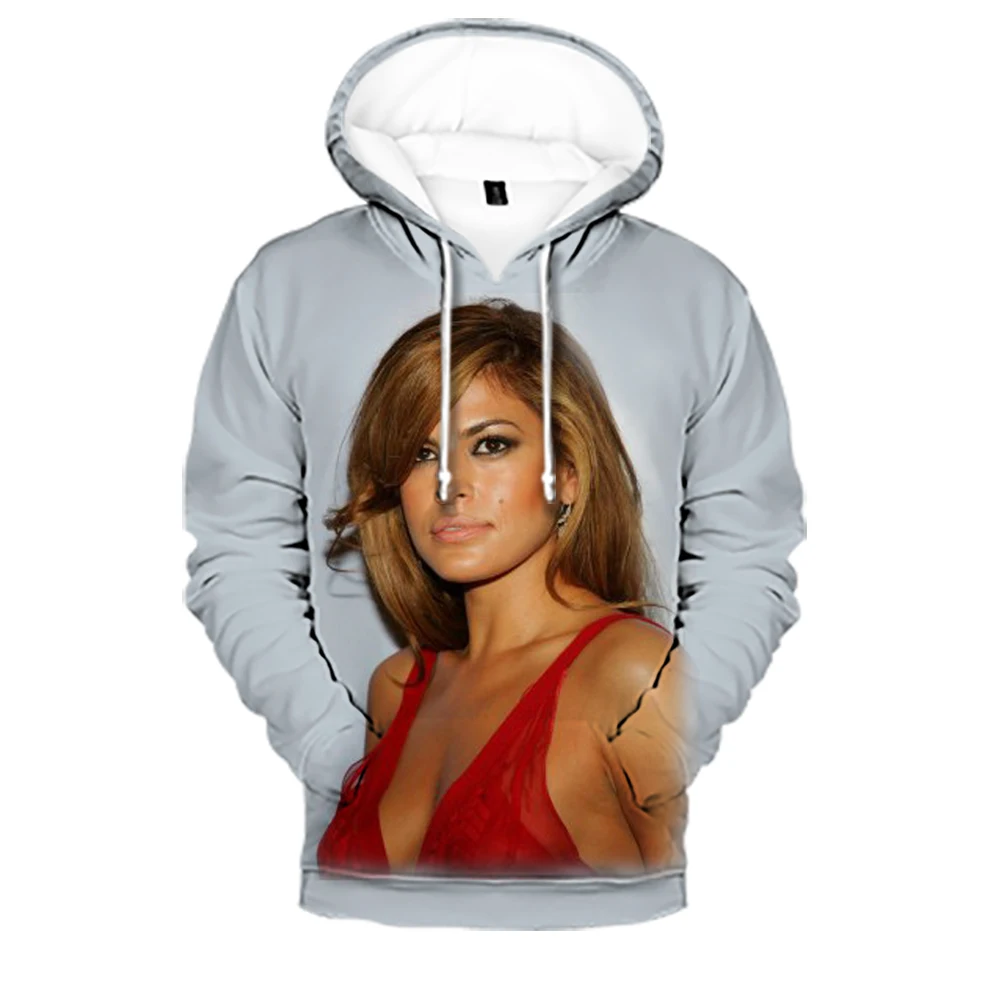 

Popular Design Famous actors Eva Green 3D Hoodies Sweatshirt Fashion Men Women Spring Autumn Tops Printed Eva Green Clothes Tops