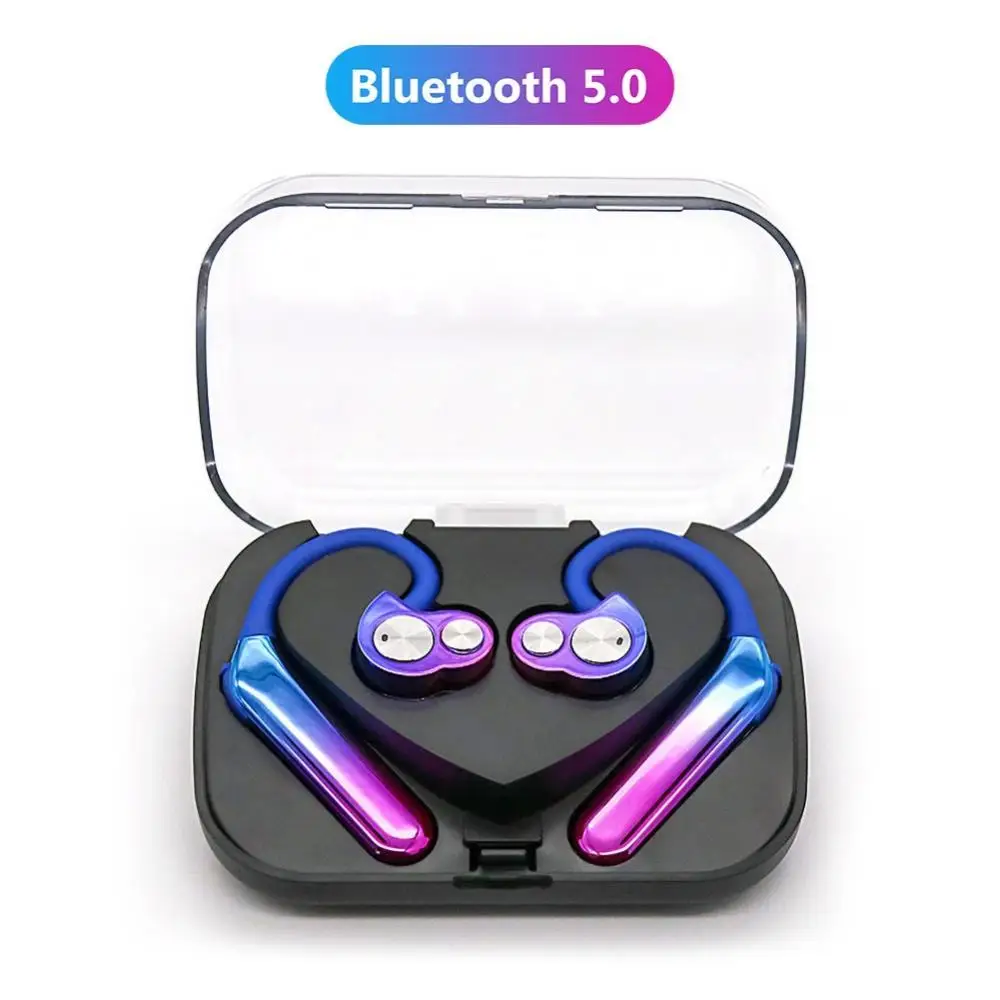 

X6 Wireless Bluetooth Headset TWS Bilateral Stereo Hear-mounted 5.0 Sport Waterproof Single Ear Bluetooth Headset