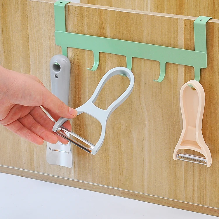 High quality Cabinet Wrought Iron Spray Paint Back Door Hooks With 5 Type Multi-purpose No-mark Nail-free Hook | Дом и сад