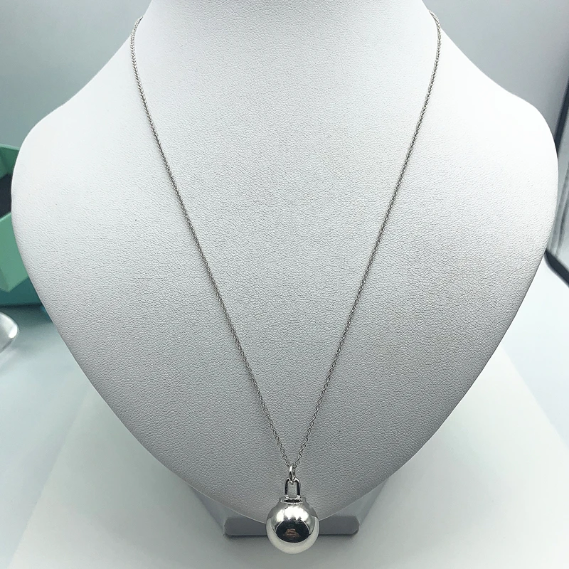 

1:1S925 sterling silver necklace, exquisite workmanship lucky ball necklace, romantic Valentine's Day, birthday gift
