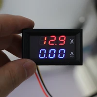 hot sale mini digital voltmeter ammeter with dual led displaydc 100v 10a panel amp volt voltage auto car current meter tester