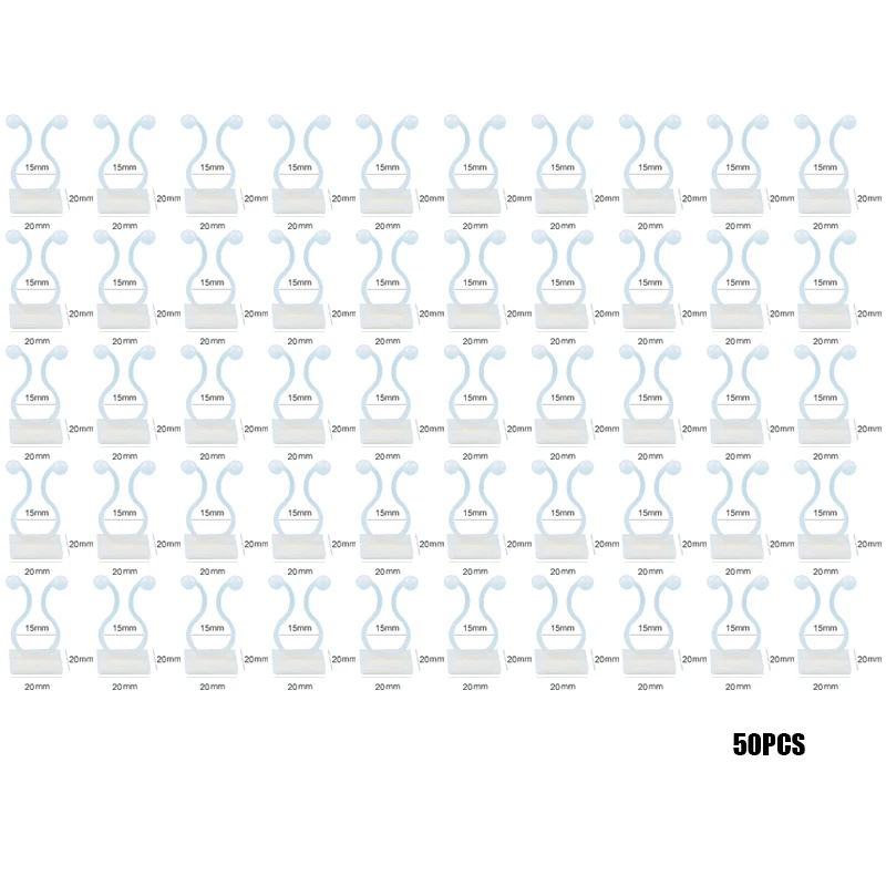 

10/20/50Pcs Invisible Wall Vines Fixture Wall Sticky Hook Vines Fixing Clip Vines Holder for Home Decoration CANQ889