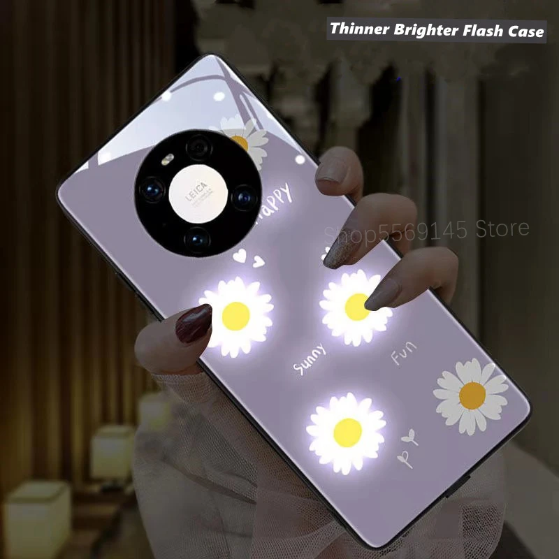 Чехол для Huawei P20 P30 P40 Pro Mate 20 30 40 Plus Nova 6 5G Honor pro со светодиодной подсветкой |