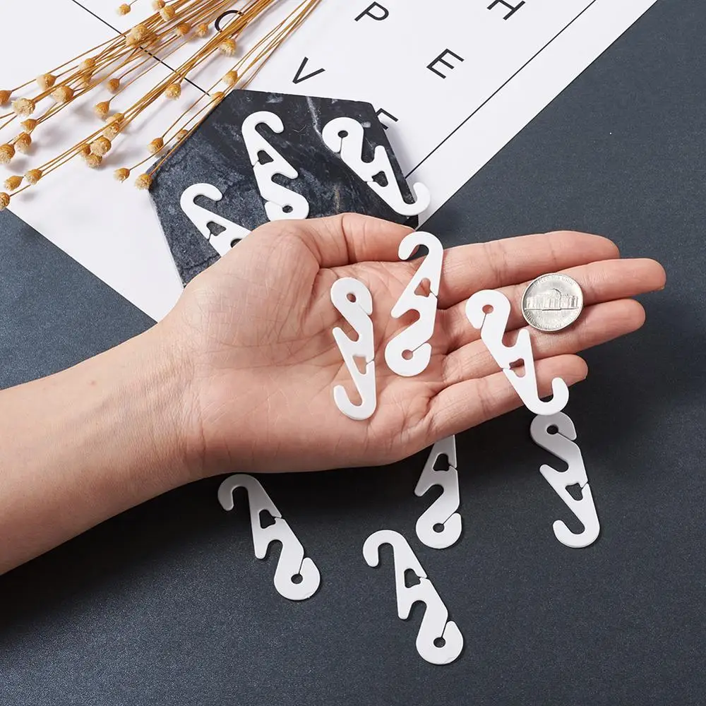 

50pcs Mask Accessories Adjustable Plastic Mouth Cover Extension Hook Buckle Ear Protector Adult & Kids Universal White, 53x15mm