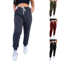 solid sports home casual wear pants thickened with velvet pants for women joggers women stacked leggings sweatpants women