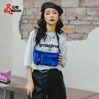 bq cool bright colours chains design female girls wasit fanny pack waistbag streetwear mini messenger crossbody sling chest bag