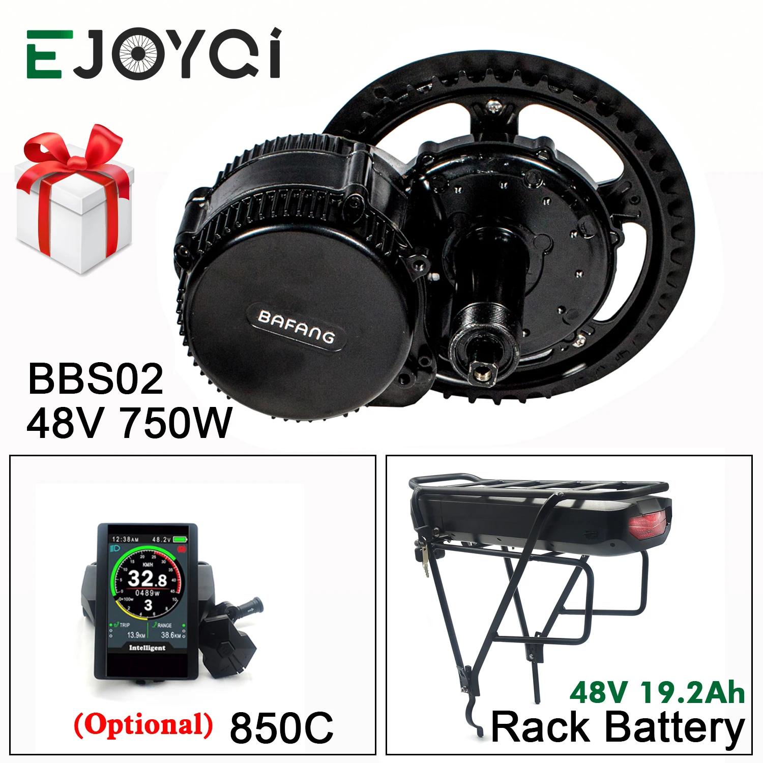 Bafang 8FUN 48 в 750 Вт BBS02B MMG320 В Ач стойка аккумулятор для электровелосипеда