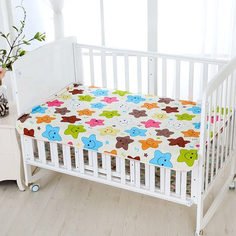 

Reusable Cloth Diaper Baby Changing Pad Newborn Cotton Waterproof Washable Changing Pats Floor Play Mat Mattress Cover Sheet