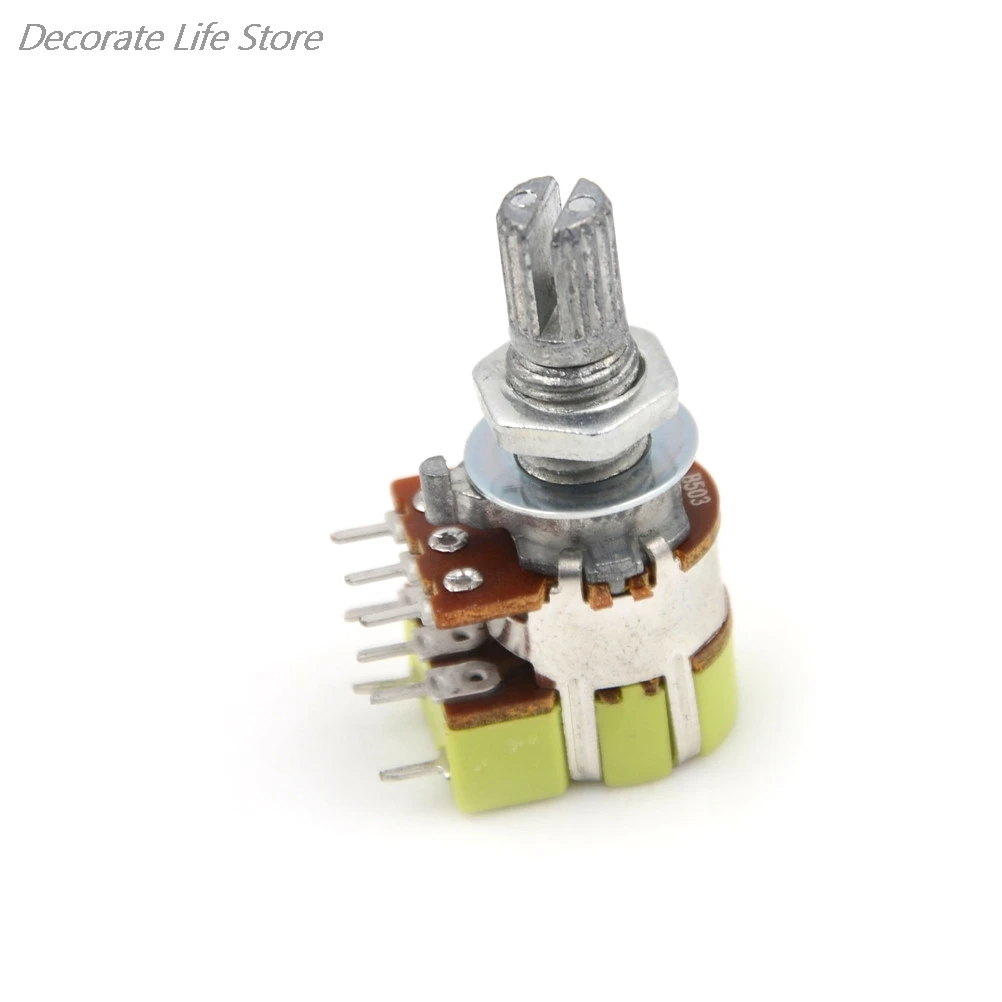 

1pcs B50K 50K Ohm Dual Linear Taper Volume Control Potentiometer Switch