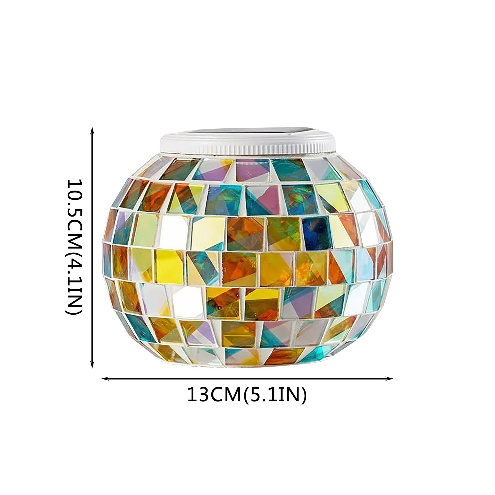 

Mosaic Ball Glass Jar Solar Light Outdoor LED Garden Hanging Lamp Balcony Layout Decor Christmas Wish Waterproof Night Lights