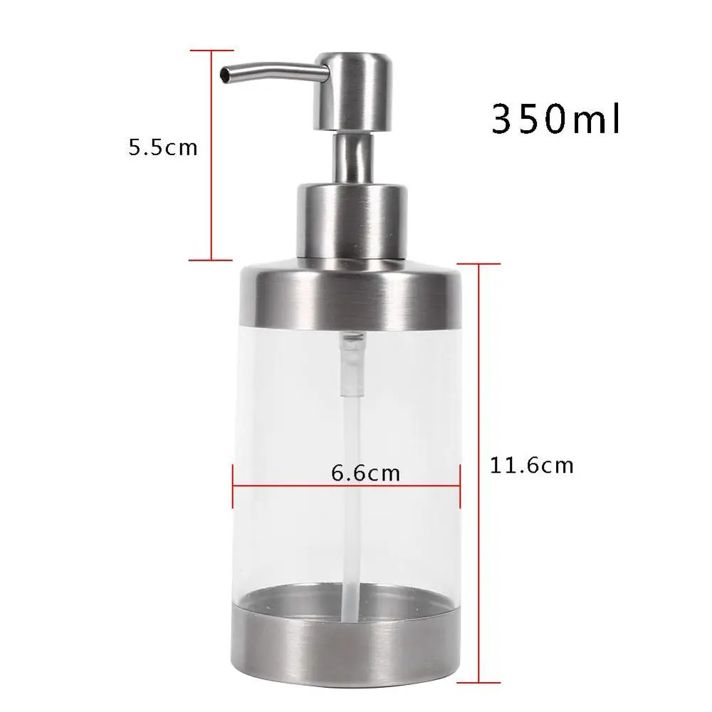 350 мл диспенсер для мыла эмульсионная бутылка 304 нержавеющая сталь столешница