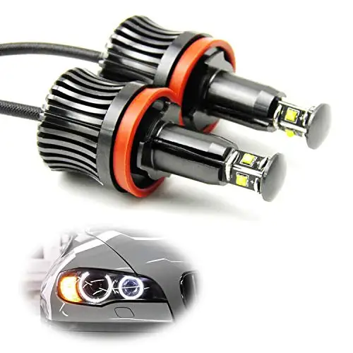 

A19 White CREE 20W High Power H8 LED Angel Eyes Compatible With for BMW E60 E61 E90 E92 E70 E71 E82 E89 1 3 5 Series X5 X6 Z4