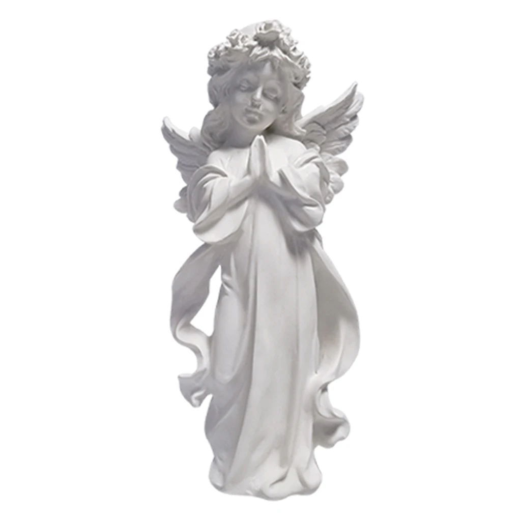 

Nordic Style Girls Angel Statue Resin Crafts Cherub Figurine Retro Artwork