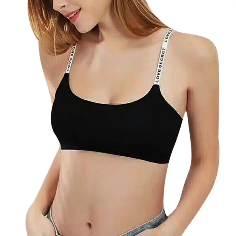 

Women Sport Bra Breathable Casual Lingerie Solid Shoulder Strap Sexy Seamless Removable Pad Underwear For Fitness