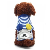 fashion pet dog striped clothing classic dog hoodies cute cartonn puppy clothes cotton dog costume outfit for chihuahua