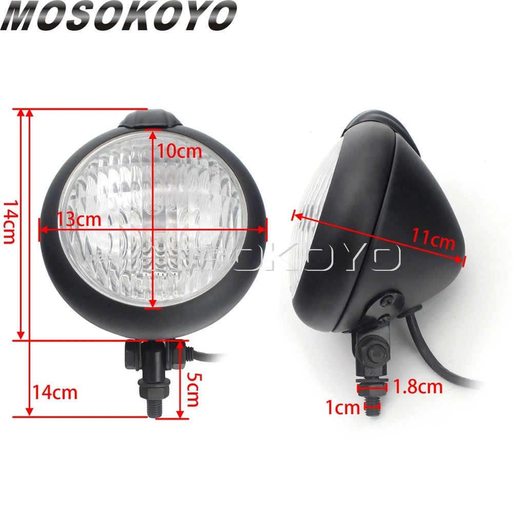 Фары головного света E4 винтажные в стиле ретро 4 5 дюйма для Harley Sportster Softail Touring