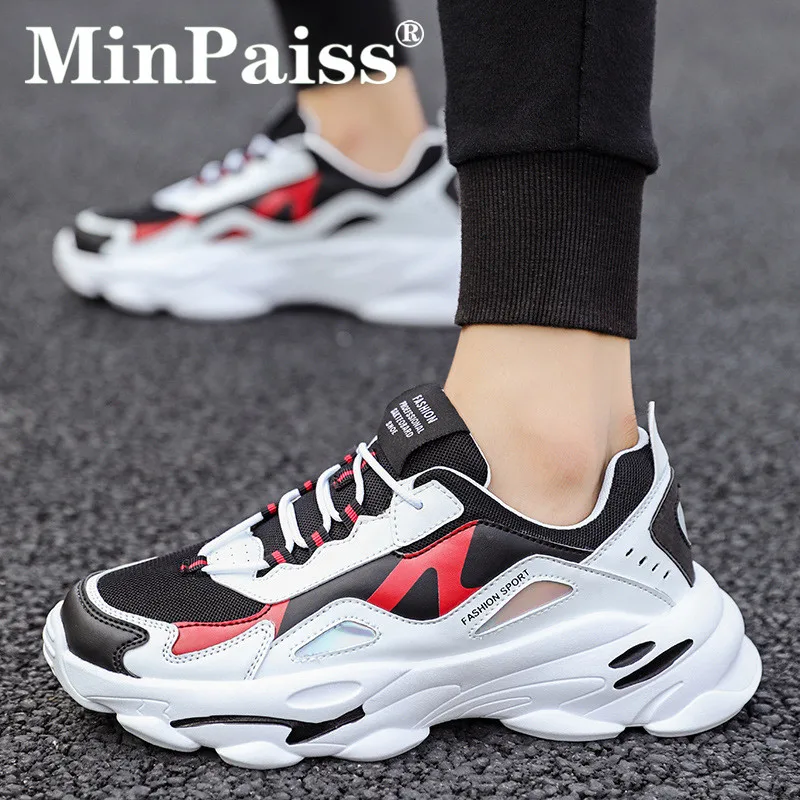 Кроссовки мужские весенне-осенние сетчатые на шнуровке |